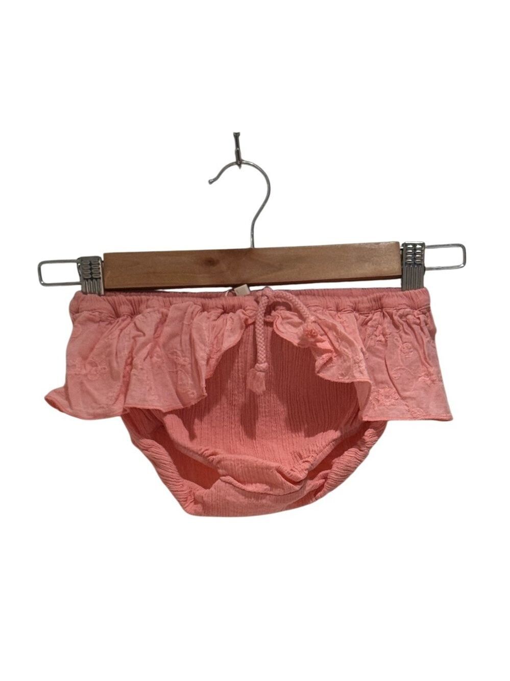 MESSAGE IN A BOTTLE Charming Pink/Coral Ruffled Eyelet Skort - 12 months